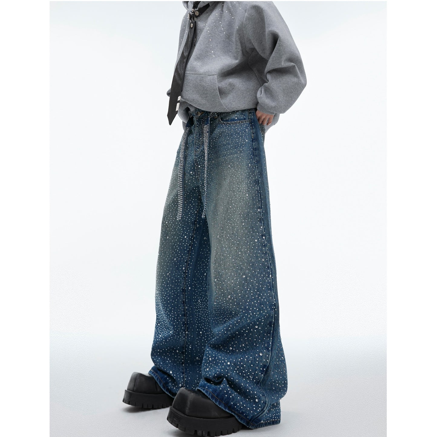 Niche Loose Heavy Industry Wide-leg Pants